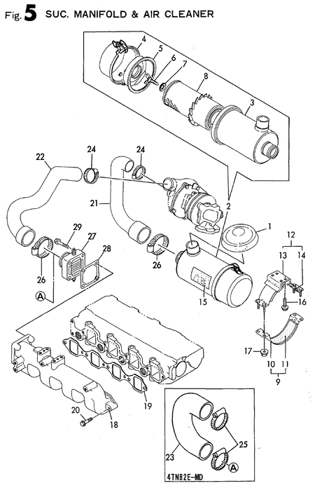 SUC.MANIFOLD & AIR CLEANER (4TN82TE-MD) SUC.MANIFOLD & AIR CLEANER (4TN82TE-MD)