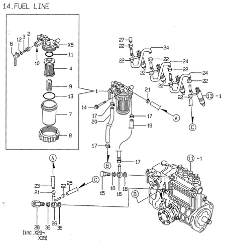FUEL LINE (4TNE88-MS)