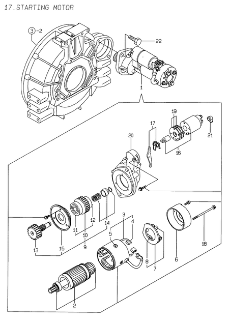 STARTING MOTOR (4TNE94-DBK)
