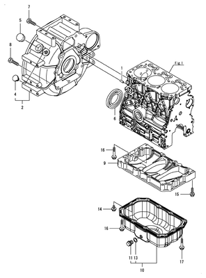 FLYWHEEL HOUSING & OIL SUMP (3TNV80F-NXDYA) FLYWHEEL HOUSING & OIL SUMP (3TNV80F-NXDYA)