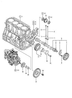 CAMSHAFT & DRIVING GEAR (4TNV98T-NSA) CAMSHAFT & DRIVING GEAR (4TNV98T-NSA)
