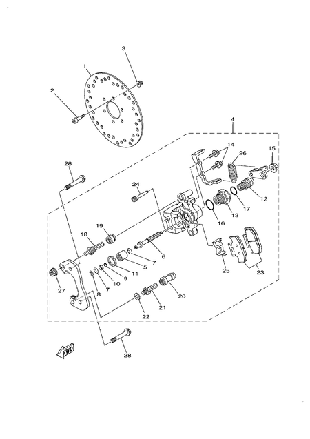REAR BRAKE CALIPER 2 (YU700G-RD(2021US)) REAR BRAKE CALIPER 2 (YU700G-RD(2021US))