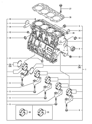 CYLINDER BLOCK (4TNV98T-ZGGM) CYLINDER BLOCK (4TNV98T-ZGGM)