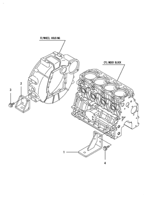 ENGINE FOOT (4TNV84T-GGE) ENGINE FOOT (4TNV84T-GGE)