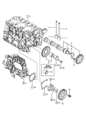 CAMSHAFT & DRIVING GEAR (3TNM72-ASA) CAMSHAFT & DRIVING GEAR (3TNM72-ASA)