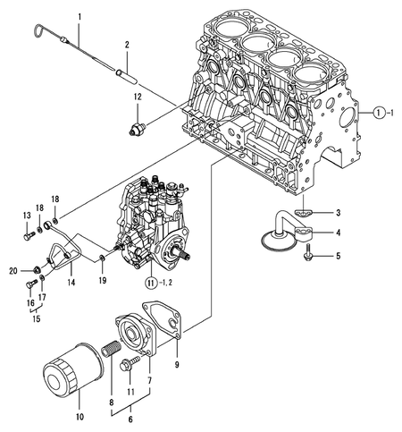 LUB. OIL SYSTEM (4TNV88-PNS)