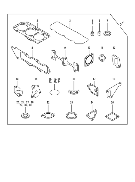 GASKET SET (3TNV88F-EPTB3)