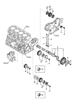 CAMSHAFT & DRIVING GEAR (4TNV88C-XKITL)