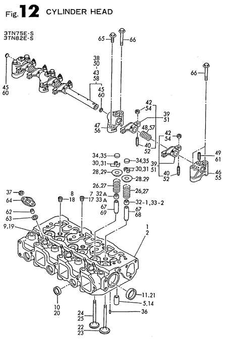 CYLINDER HEAD (4TN82E-S) CYLINDER HEAD (4TN82E-S)