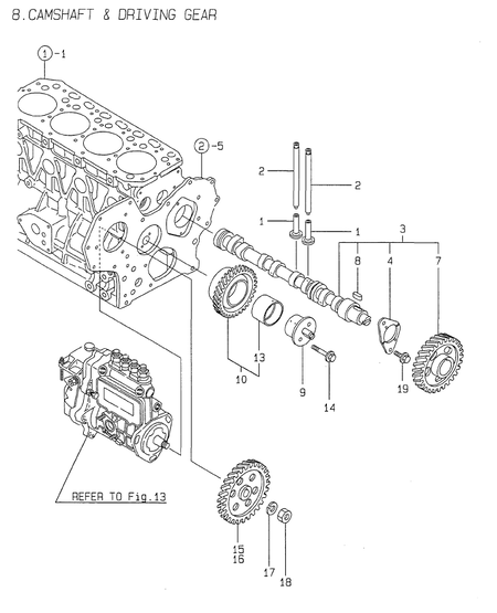 CAMSHAFT & DRIVING GEAR (4TNE84-G1A)