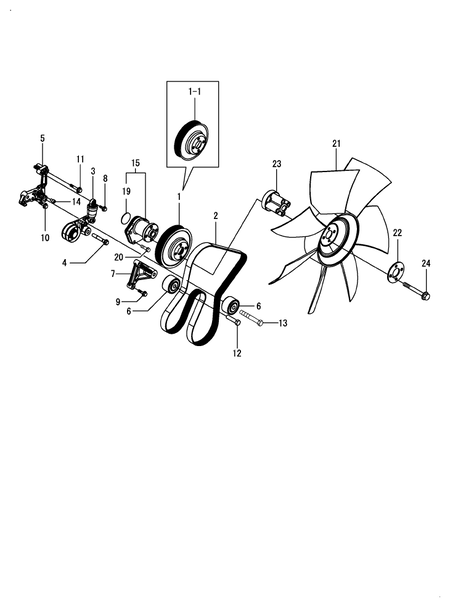 COOLING FAN BELT (4TN107FHT-4SSH1) COOLING FAN BELT (4TN107FHT-4SSH1)