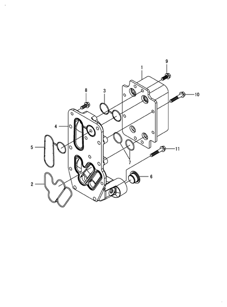 LUB. OIL COOLER (4TN107FHT-2SSHA)