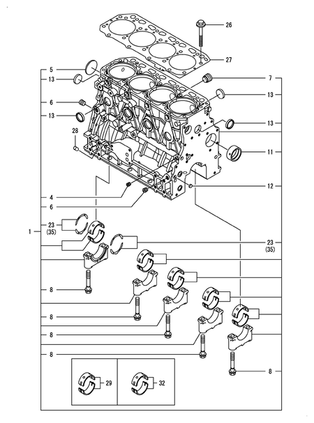 CYLINDER BLOCK (4TNV88-BKITL)