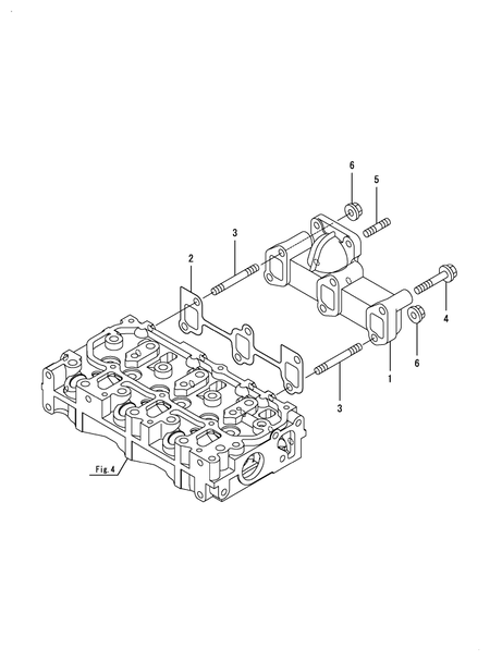 EXHAUST MANIFOLD (3TNM72-APL) EXHAUST MANIFOLD (3TNM72-APL)