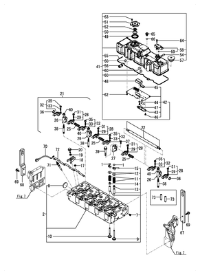 CYLINDER HEAD & BONNET (4TNV98C-XNITL)