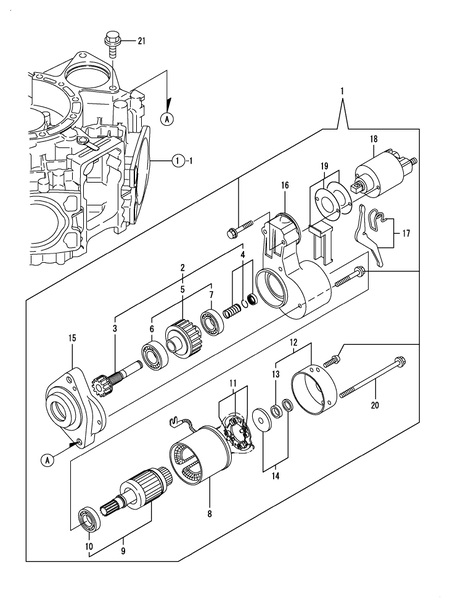 STARTING MOTOR (2V78R-CA)