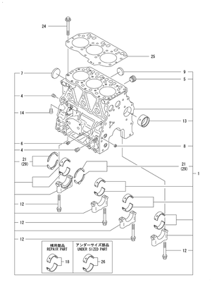 CYLINDER BLOCK (3TNV82A-BDSA) CYLINDER BLOCK (3TNV82A-BDSA)
