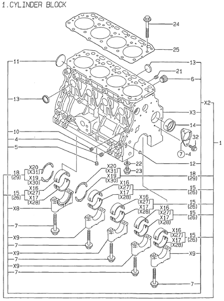 CYLINDER BLOCK (4TNE84-MS)