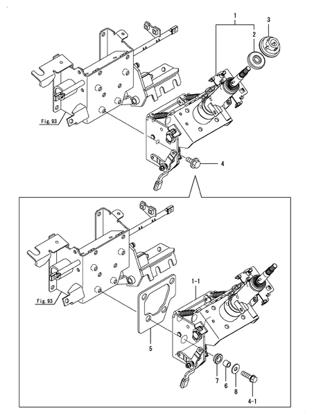 STEERING COLUMN(ROPS) (YT357AJ,Y(300001-)