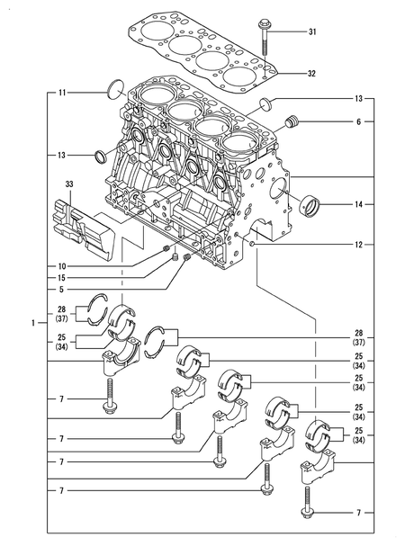 CYLINDER BLOCK (4TNV88-DSA2)