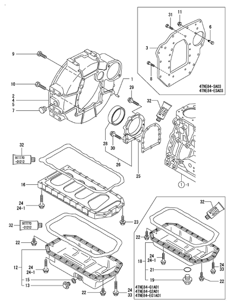FLYWHEEL HOUSING & OIL SUMP (4TNE84-EG1A)