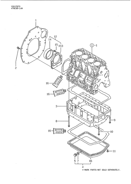 MOUNTING FLANGE & OIL SUMP (4TNE98-LAN)