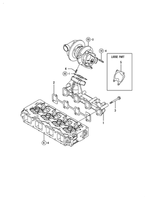 EXHAUST MANIFOLD (4TNV98T-NSA) EXHAUST MANIFOLD (4TNV98T-NSA)