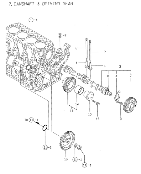 CAMSHAFT & DRIVING GEAR (4TNE94-G1A)