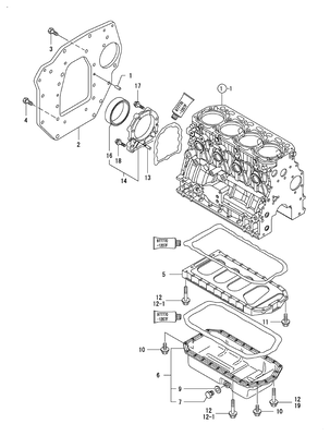 MOUNTING FLANGE & OIL SUMP (4TNV84T-ZDSA3D) MOUNTING FLANGE & OIL SUMP (4TNV84T-ZDSA3D)