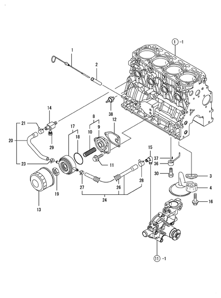 LUB.OIL SYSTEM (4TNV84T-GKL) LUB.OIL SYSTEM (4TNV84T-GKL)