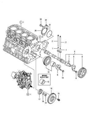 CAMSHAFT & DRIVING GEAR (4TNV84T-ZDSA3D) CAMSHAFT & DRIVING GEAR (4TNV84T-ZDSA3D)