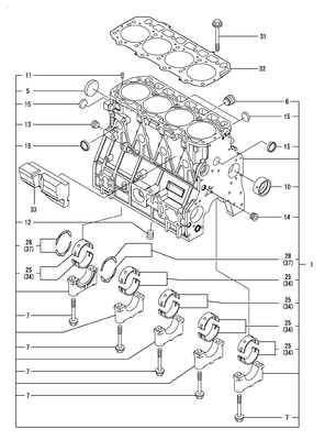 CYLINDER BLOCK (4TNV98T-NSA) CYLINDER BLOCK (4TNV98T-NSA)