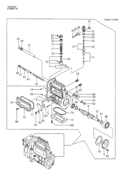 FUEL INJECTION PUMP (4TNE88-YB)