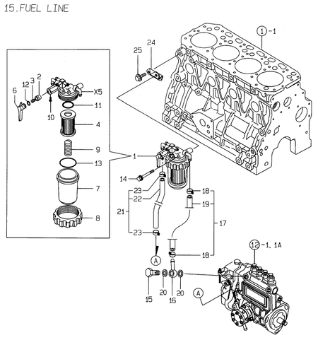 FUEL LINE (4TNE84-ELAN)