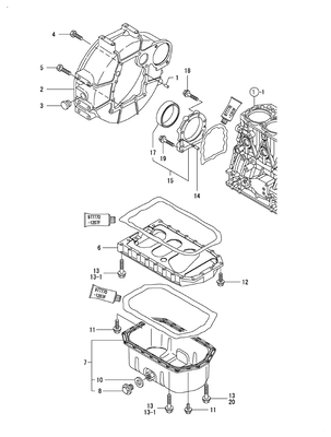 FLYWHEEL HOUSING & OIL SUMP (3TNV88-BDSA2) FLYWHEEL HOUSING & OIL SUMP (3TNV88-BDSA2)