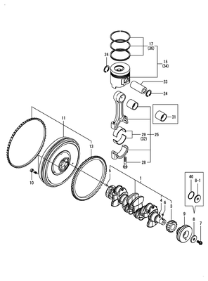 CRANKSHAFT & PISTON (4TNV98C-GGE) CRANKSHAFT & PISTON (4TNV98C-GGE)