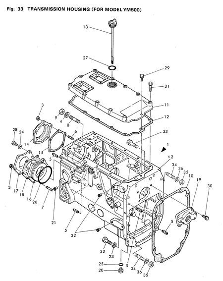 TRANSMISSION HOUSING (YM500 (YM500D) TRANSMISSION HOUSING (YM500 (YM500D)