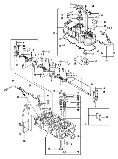 CYLINDER HEAD & BONNET (3TNV88C-DTR4)