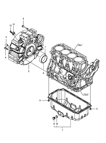 FLYWHEEL HOUSING & OIL SUMP (4TNV98CT-NVT)