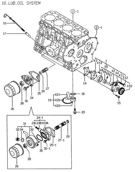 LUB. OIL SYSTEM (4TNE84T-EKRV) LUB. OIL SYSTEM (4TNE84T-EKRV)