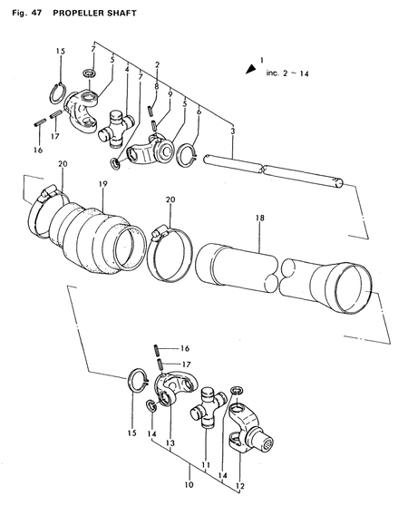 PROPELLER SHAFT (YM169) PROPELLER SHAFT (YM169)