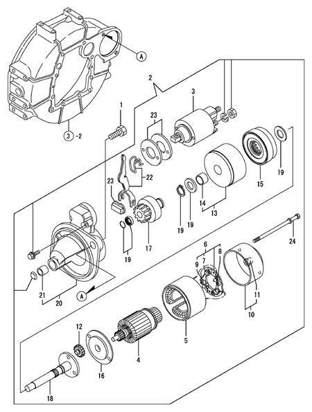 STARTING MOTOR (3TNV88-NNS)