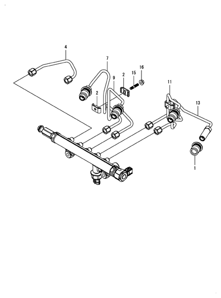 FUEL HIGH PRESSURE PIPE (4TN107FHT-2WYB)