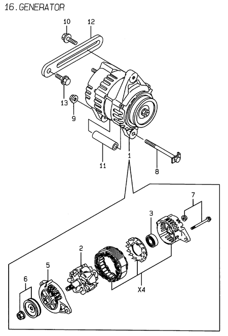 GENERATOR (4TNE94-DBW)