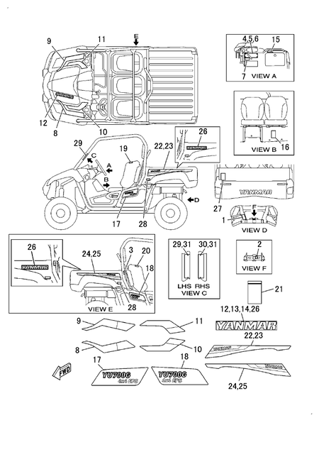 EMBLEM & LABEL 1 (YU700G(2019US))