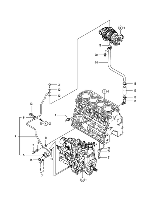 LUB.OIL LINE (4TNV84T-BGGE) LUB.OIL LINE (4TNV84T-BGGE)