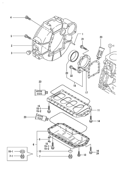 FLYWHEEL HOUSING & OIL SUMP (4TNE88-YB)