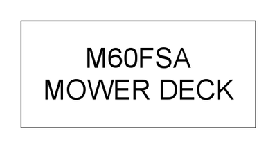 MOWER DECK (M60FSA)