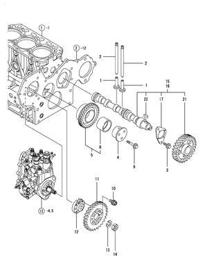 CAMSHAFT & DRIVING GEAR (3TNV88-DSA3) CAMSHAFT & DRIVING GEAR (3TNV88-DSA3)