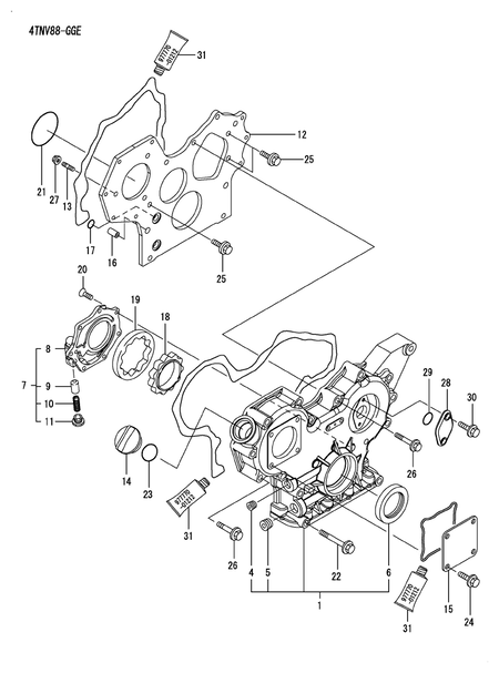 GEAR HOUSING (4TNV88-DSA2)